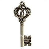 Set of 80 Tibetan Silver Crown Charms for Jewelry Making