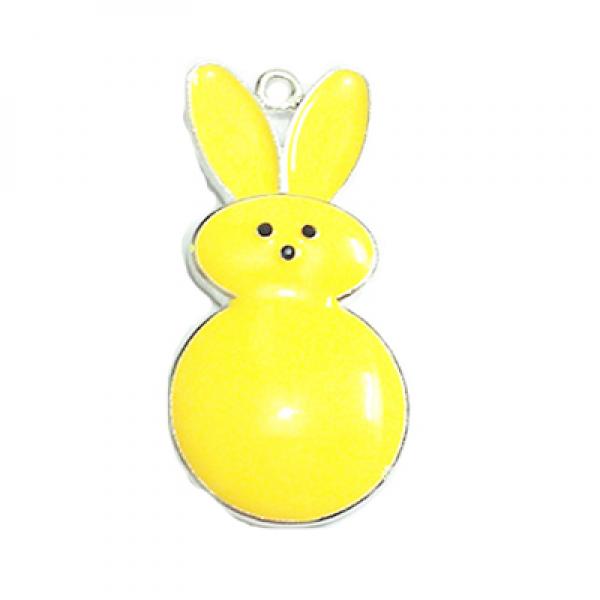 10pcs/lot Rabbit Enamel Pendants for Easter Jewelry Making