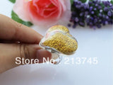 20 Sets 20mm Heart Glass Bubble & Ring Set Vial Pendant