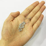 925 Silver Zircon Long Strip Curtain Drop Earrings For Women