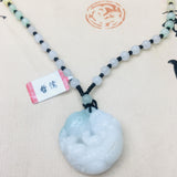 Emerald Jade Carved Unicorn Pendant Necklace