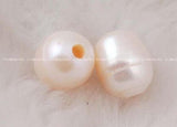 20pcs Freshwater Pearl Beads 9-11mm Nature Egg Big Hole