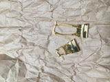 Women Brass Les Creoles Chiquito Noeud Asymmetrical Earrings