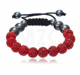 12 Pcs/lot 10mm 11 Micro Pave Disco Ball Beads bracelet Lot