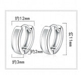 925 Silver Hoop Earrings Huggie Birthday Gift Jewelry DA1800