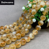 6A Stone Milk Cap Citrine Quartz Beads 5A 6/8/10mm Bracelet DIY