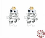 Asymmetrical Star Moon Earrings Crystal Charms Studs