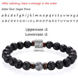 Natural Lava Stone Bracelet for Men and Women