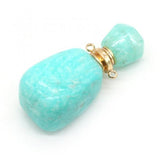 Amazonite Crystal Vial Pendant for Jewelry Making