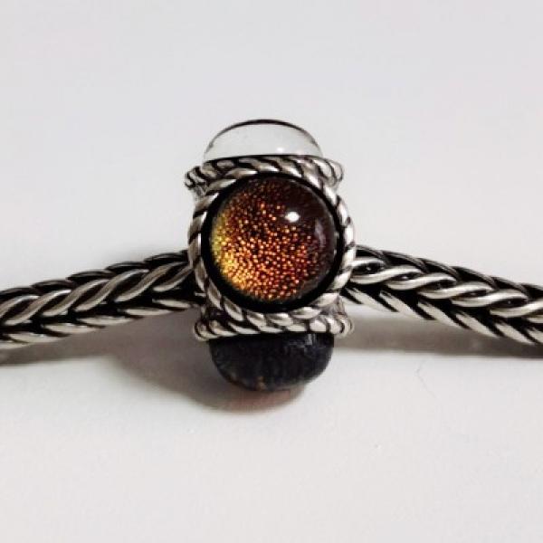 925 Silver Glass Spacer Charm Bead European Jewelry