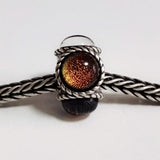 925 Silver Glass Spacer Charm Bead European Jewelry