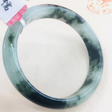 Natural Jadeite Bracelet with Floating Flower Design