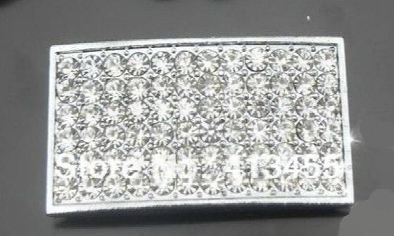 20pcs 18mm Full Rhinestone Bar Slide Charm DIY Jewelry