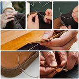 35 Pcs Leather Sewing Tools DIY Craft Kit with Groover Awl Waxed Thread Thimble