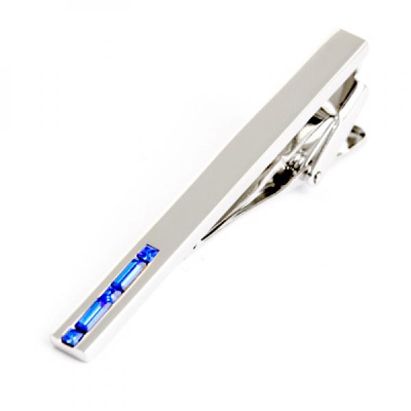 Crystal Purple Tie Clip for Men Wedding Gift