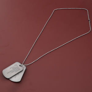 Military Army Engraved Name ID Tags Pendant Keychain