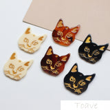 Cat head pendant for DIY earrings jewelry