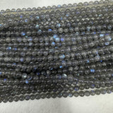Natural Dark Labradorite Round Beads for Jewelry Making DIY Bracelet