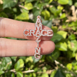 5pcs Zirconia Pave Cross Pendant for Bracelet Necklace