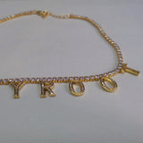 Zircon Letters Necklace for Women Girls - Personalized Name Necklace