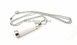 Wood Aroma Necklace Stainless Steel Vial Pendant For Essential Oil