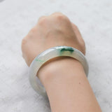 Zheru Jewelry Natural Burmese Jadeite Flower Bracelet Princess Gift
