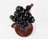 Natural Ebony Buddhist Prayer Beads Bracelet with Purple Sandalwood