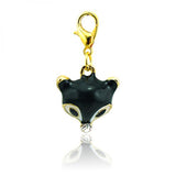 Fox Head Charms Rhinestone Lobster Clasp DIY Jewelry Making Accessories