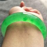 Zheru Jewelry Natural Burmese Jade 54-64mm Two-color Bracelet