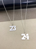 Number Necklace Sports Jewelry Anniversary Date Pendant Birth Years
