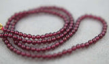 Red Garnet Round 3-4mm Chocker Necklace 16 inch Beads