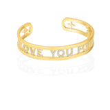 Personalized Stainless Steel Name Bracelet DIY 26 Initial Letter Bangle