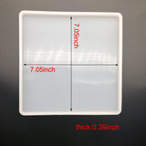 5pcs Coaster Mould Resin Silicone Epoxy Casting DIY Jewelry Making