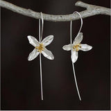 Flower 925 Sterling Silver Stud Earrings for Women Hot Sell