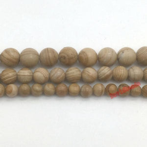 Natural Wood Stone Beads 6 8 10MM for Jewelry Making