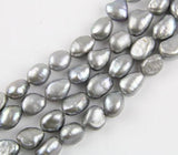 9mm Baroque Gray Freshwater Pearl Loose Beads DIY Necklace Material