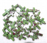 Natural Stone Cross Pendants for Jewelry Making Necklace DIY