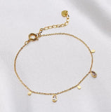 Plated Maiden Charm Bracelet Water Drop Bracelet Wedding Jewelry