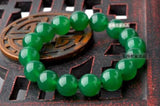 Natural Agate Green Beads Bangle Stretchy Bracelet 6-14mm