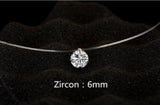 1ct Moissanite Diamond Necklace - Sterling Silver Clavicle Chain