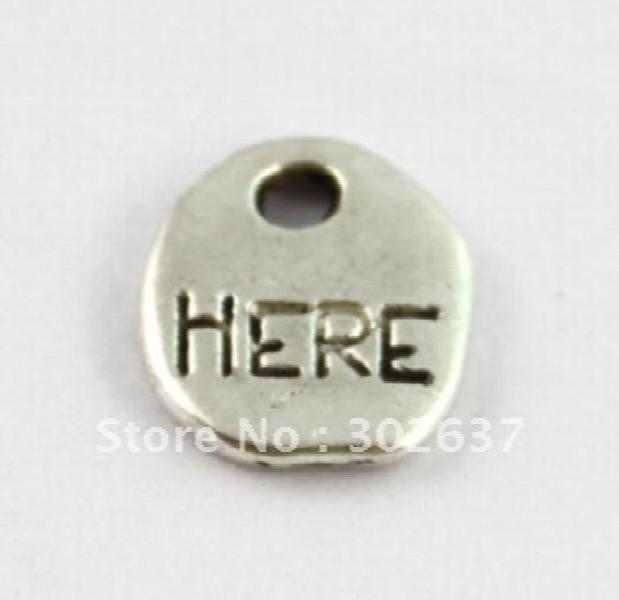 180PCS Tibetan Silver HERE Charms for Jewelry Making