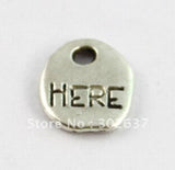 180PCS Tibetan Silver HERE Charms for Jewelry Making