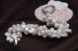 Baroque Pearl Bracelet 3 Rows Natural Freshwater Pearls