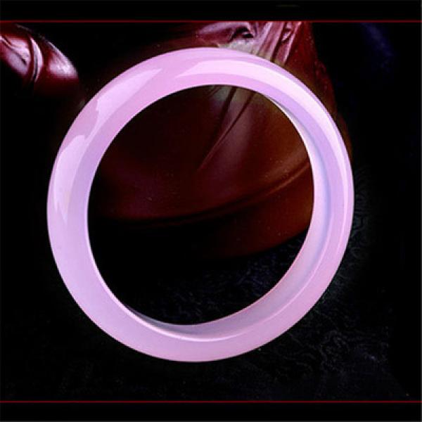 Zheru Jewelry Natural Agate Chalcedony Pink Purple Bracelet 54-64mm