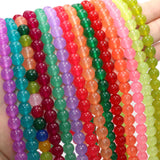 Natural Stone Round Jades Agates Spacer Beads 4-12mm