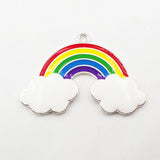 10pcs Enamel Rainbow Pendant Necklace Making