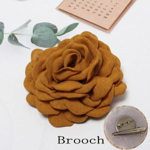 Rose Flowers Fabric Hair Clips For Women Girls Poppy Large Floral Hairpin