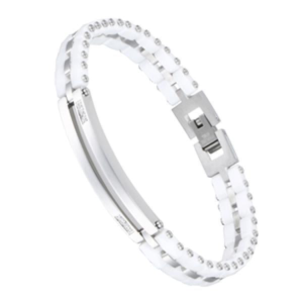Stainless Steel Women Bracelet Ceramic Link Wedding Gift
