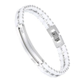 Stainless Steel Women Bracelet Ceramic Link Wedding Gift