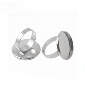 Adjustable Ring Base 18mm Blanks for DIY Jewelry